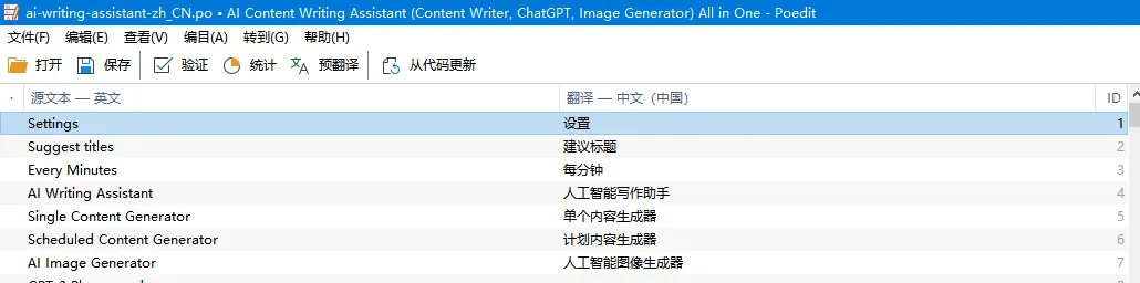 插件AI Content Writing Assistant 汉化